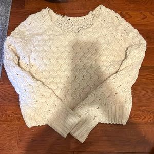 cute cropped light sweater, worn once, very soft
